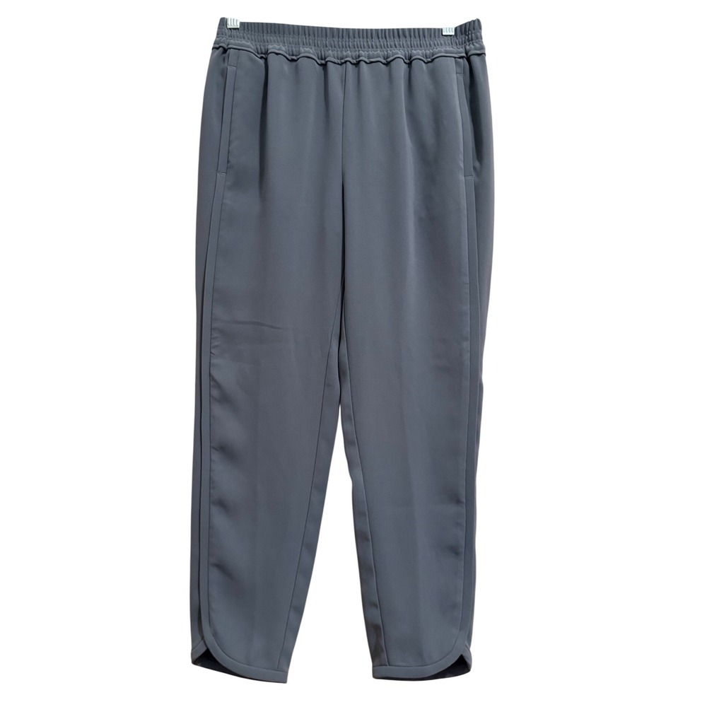 J.Crew Reese Pant Gray Elastic Waist Tulip Hem Pull On Crepe Pants Size 4
